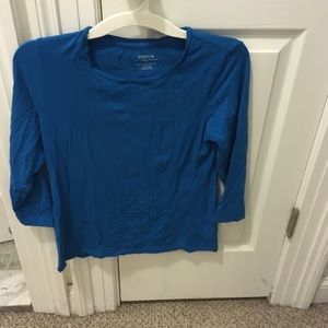 Chico’s 3/4 Sleeve Tee Blue Ladies 0